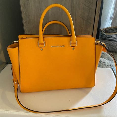 yellow purse michael kors|michael kors mustard yellow purse.